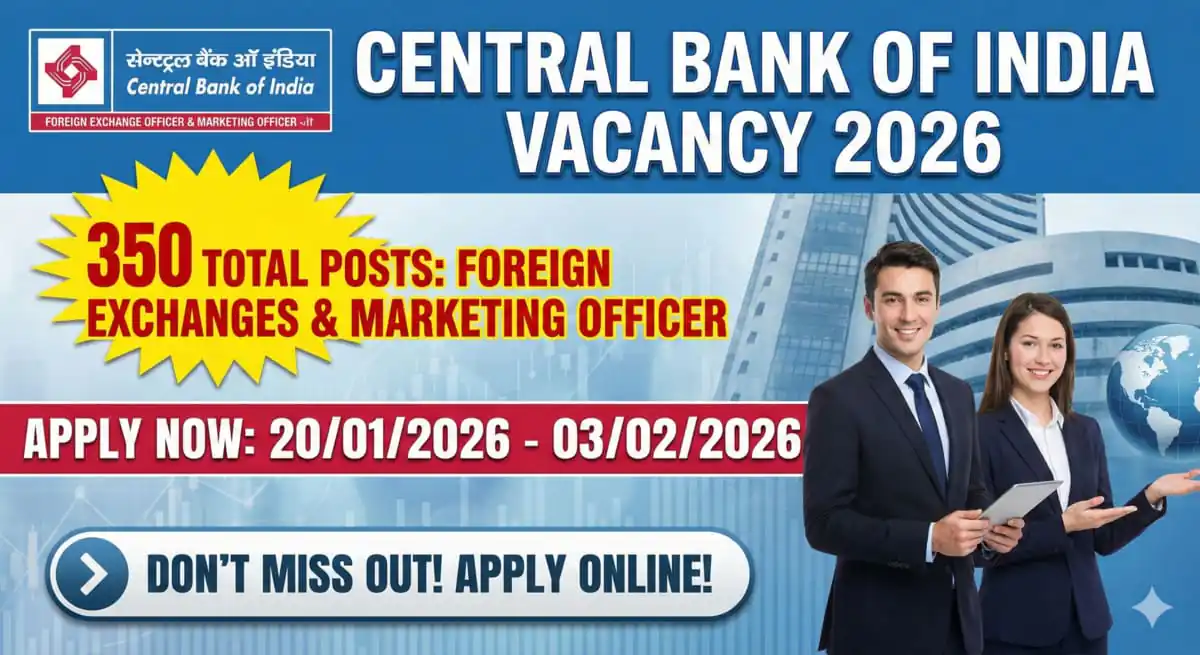 CBI Foreign Exchange Officer & Marketing Officer Vacancy 2026