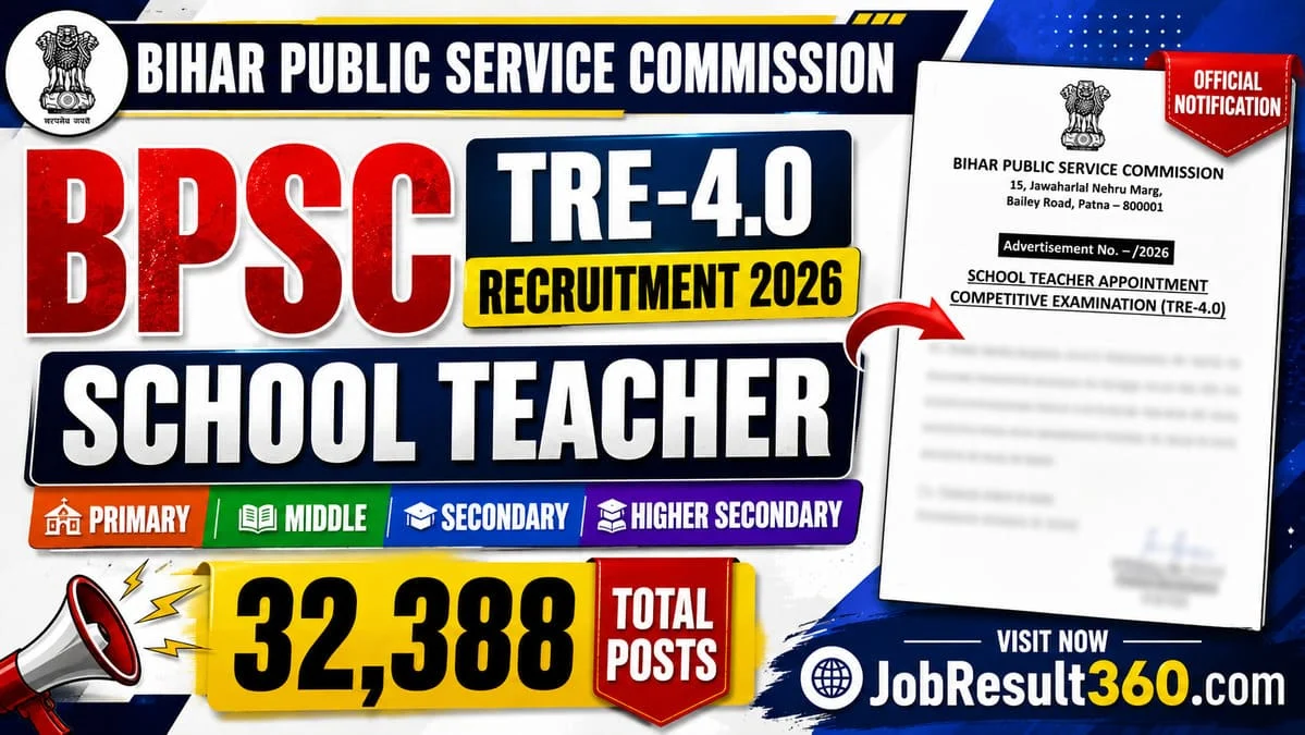 BPSC TRE-4.0 Teacher Vacancy 2026