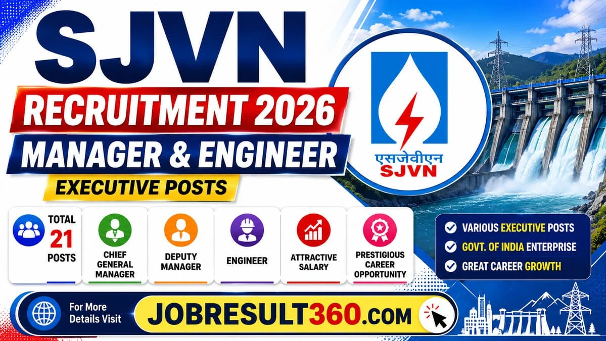 SJVN Executive Vacancy 2026