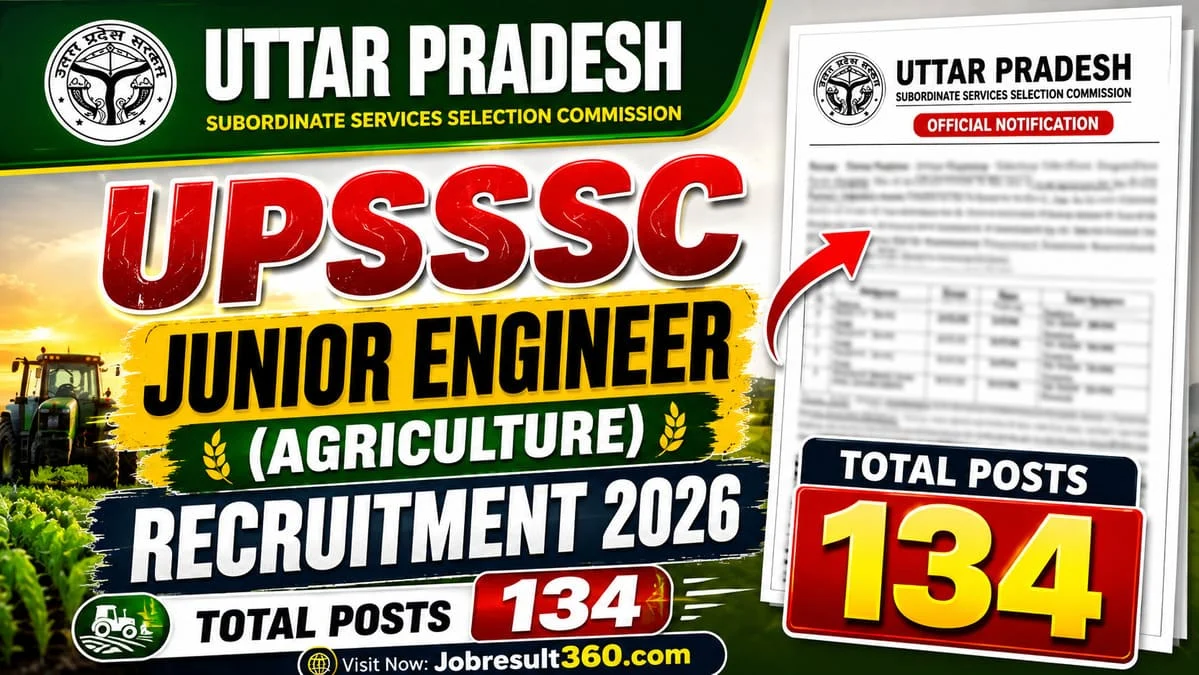 UPSSSC JE Agriculture Vacancy 2026