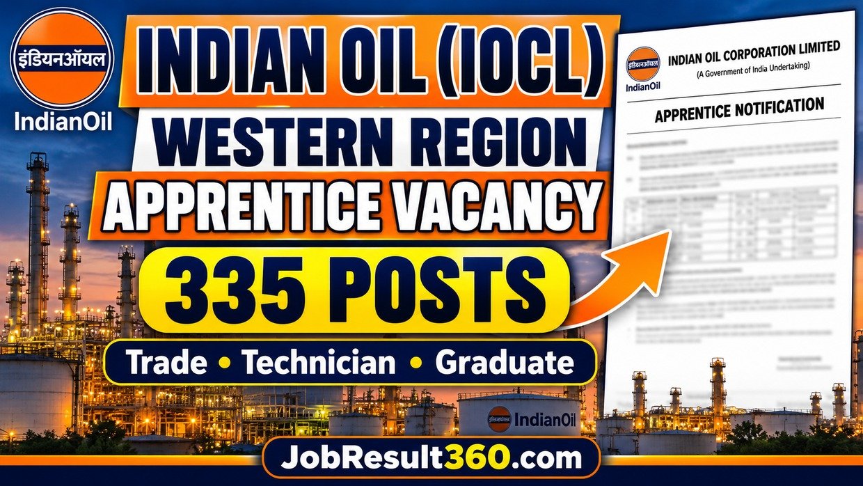 IOCL Western Region Trade Technician Graduate Apprentice Vacancy 2026 335 Posts